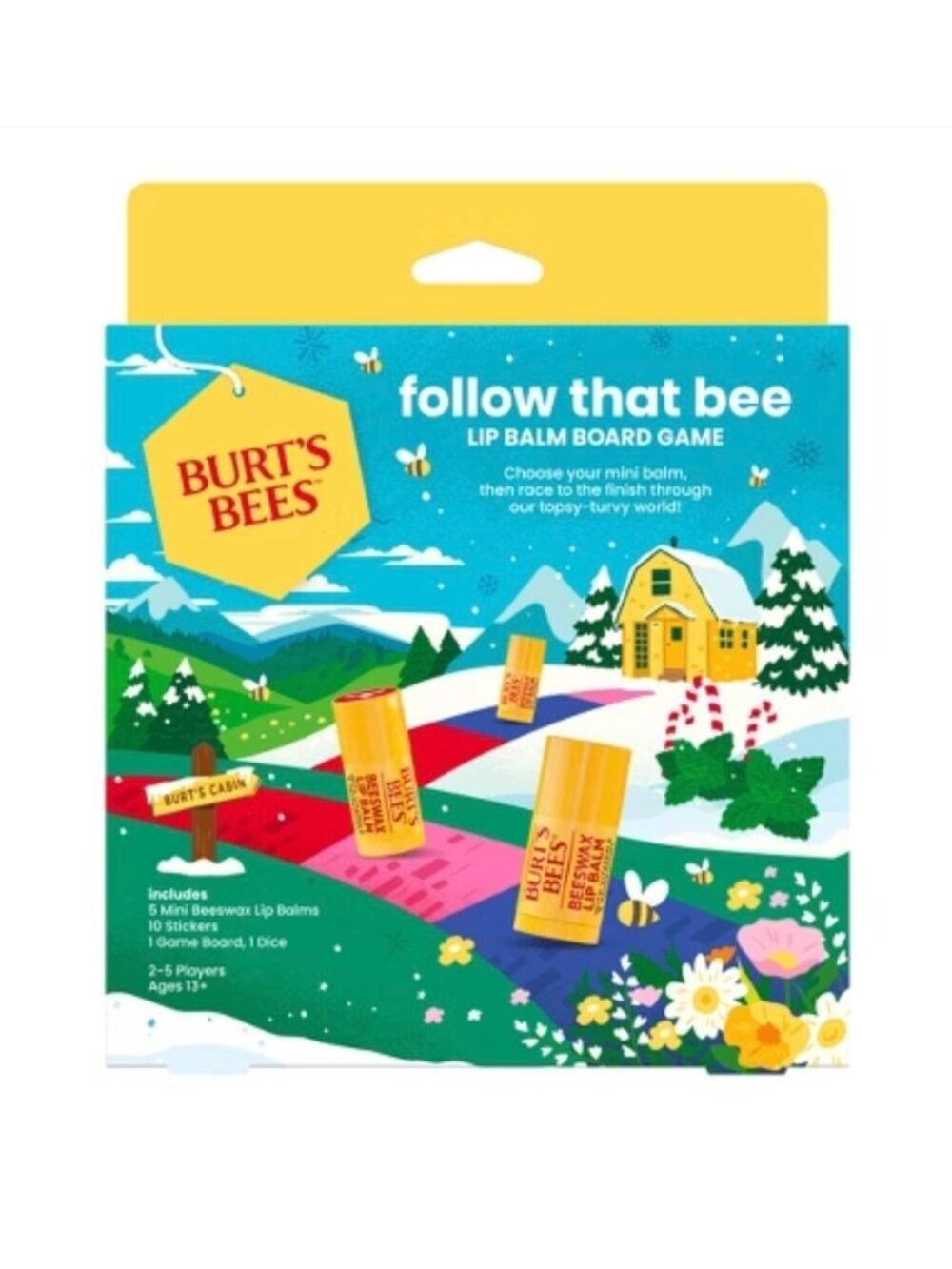 Burt's Bees Holiday Limited Edition Follow that Bee Board Game Lip Balm Gift Set